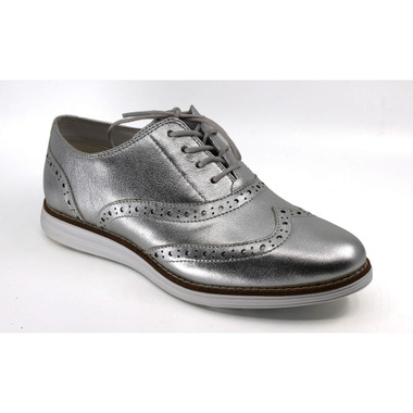 Cole Haan Women's W24597 - ØriginalGrand Wingtip II Silver Talca - Main Image