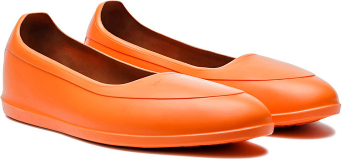 orange galoshes