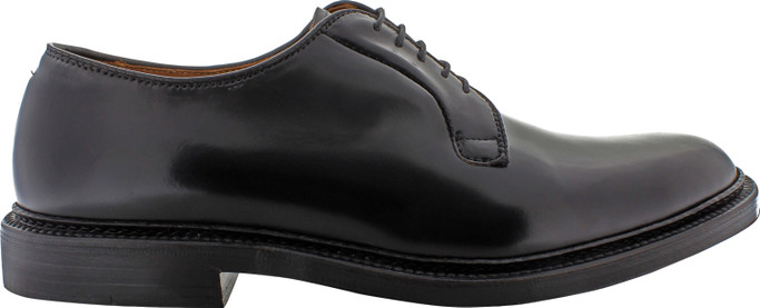 Alden Men's 9901 - Plain Toe Blucher - Black Shell Cordovan - The Shoe Mart