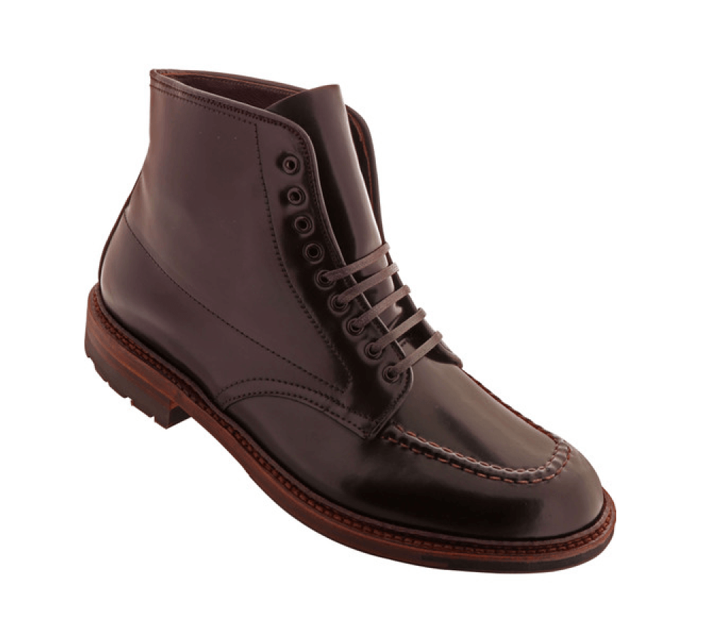 Alden shell cordovan moc-toe lace-up boots men’s heritage style