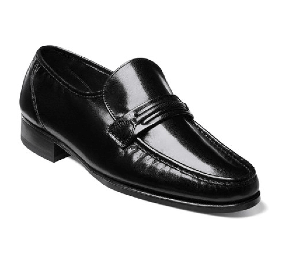 Florsheim black leather penny loafer slip-on dress shoe
