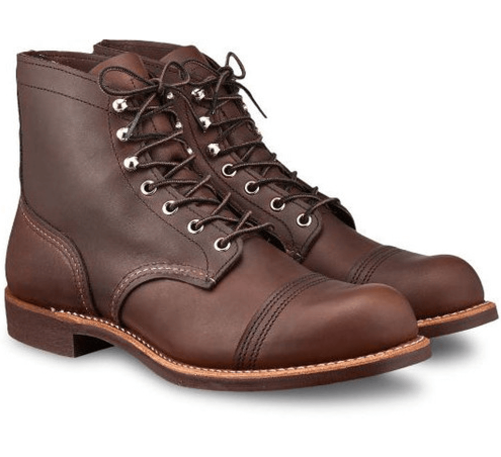 Red Wing Iron Ranger dark brown leather cap-toe boots men’s workwear