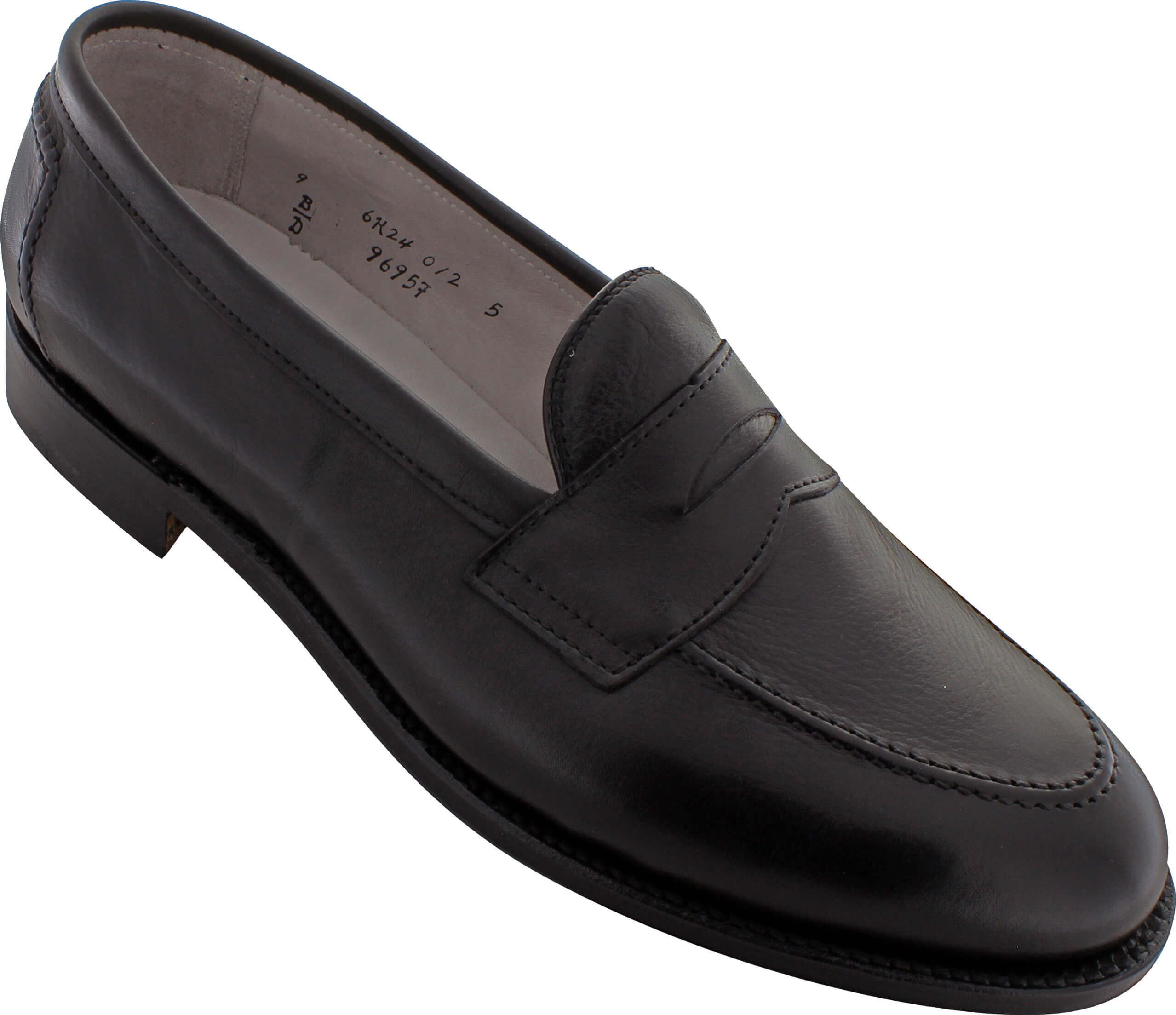 Alden 9695F | Buy Alden Black Calfskin Penny Loafers w/ Flex Welt