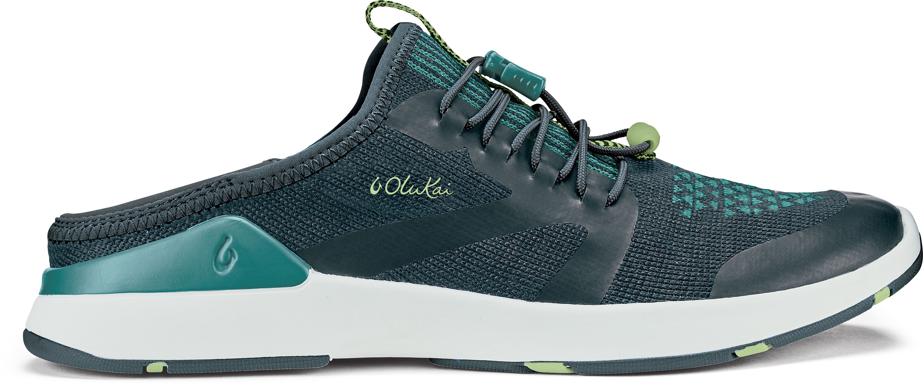 Olukai Women\u0026s Miki Trainer - Iron / Mineral Blue - 9