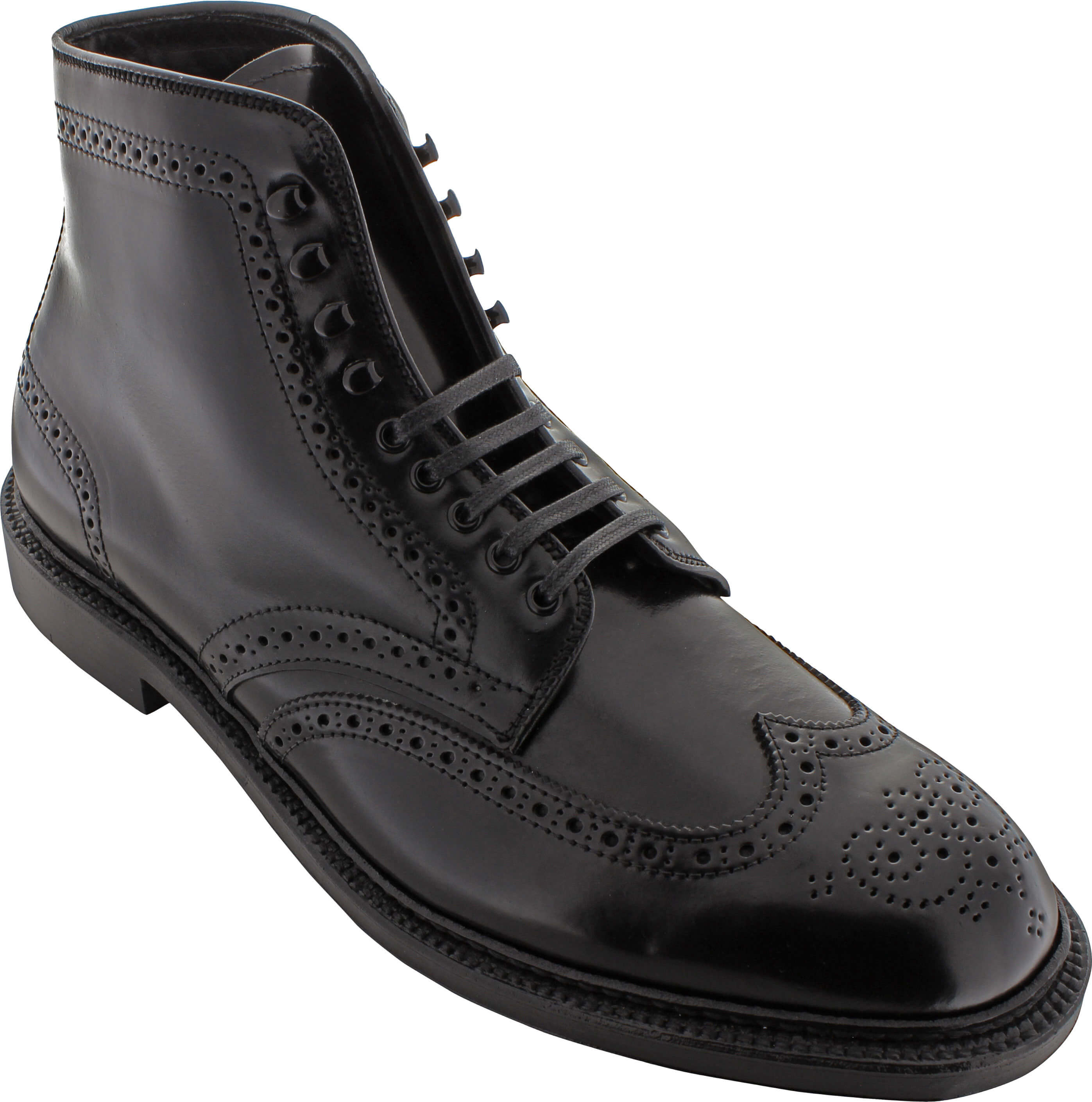 Alden 4465H | Buy Alden Black Shell Cordovan Wing Tip Boots - The