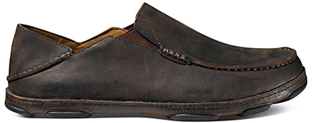 Men's Shoes OluKai Moloa Casual Slip On Loafers 10128-6348 Dark Wood *New* 