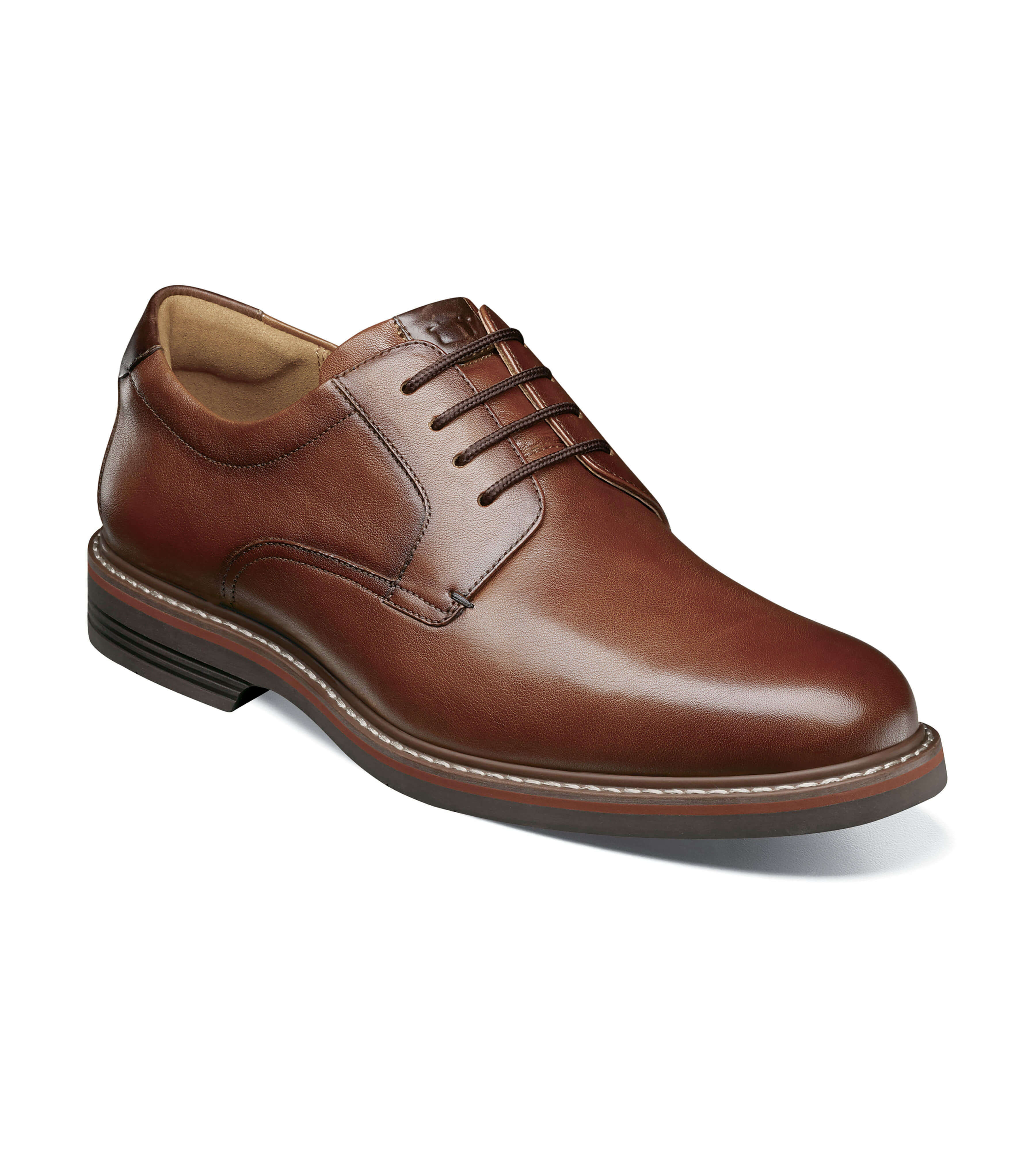 Florsheim Men's Norwalk Plain Toe Ox 13369-222 Cognac Tum - The