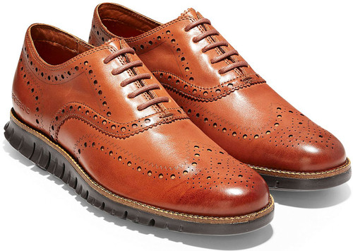 zerogrand wingtip oxford british tan