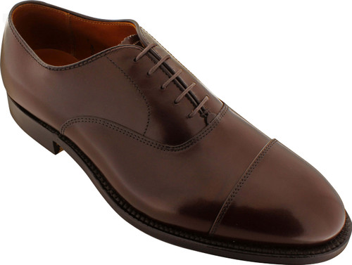 Alden Men's 920 - Straight Tip Bal - Dark Brown Calfskin - The