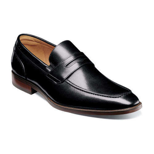 Florsheim Men's Sorrento Moc Toe Pen 14294-001 Black - The Shoe Mart