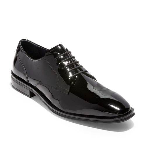 Cole Haan Men's Dawes Grand Pln Toe C31185 Black Patent - The Shoe Mart