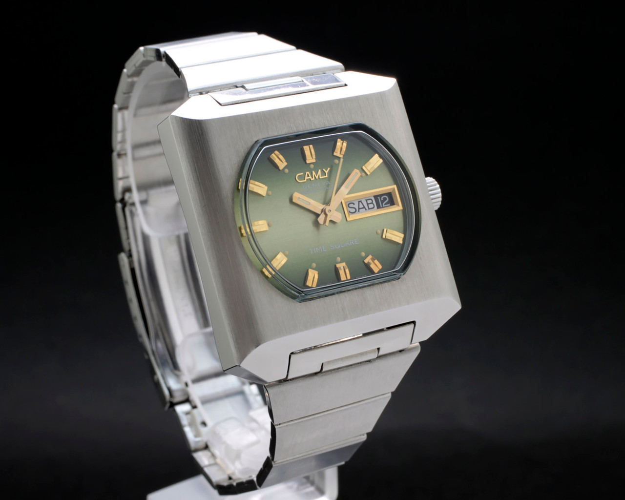 New Old Stock 70's very rare Camy Time Square automatic vintage watch ...