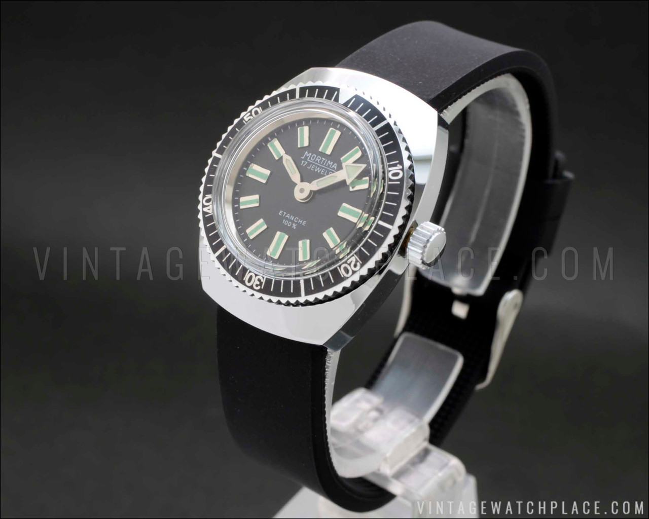 New Old Stock 1970's Ladies' Mortima Diver's mechanical vintage