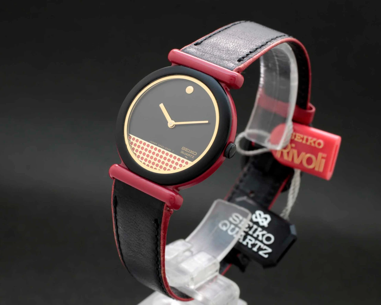 SEIKO Quartz Women\'s Watch Black & Red 1990\'s NEW Old Stock Discover the Classic Orient SW Vintage Watch of the  main image 4