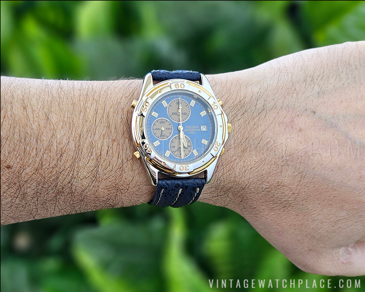 New Old Stock Pulsar by Seiko Chronograph vintage watch, Y182
