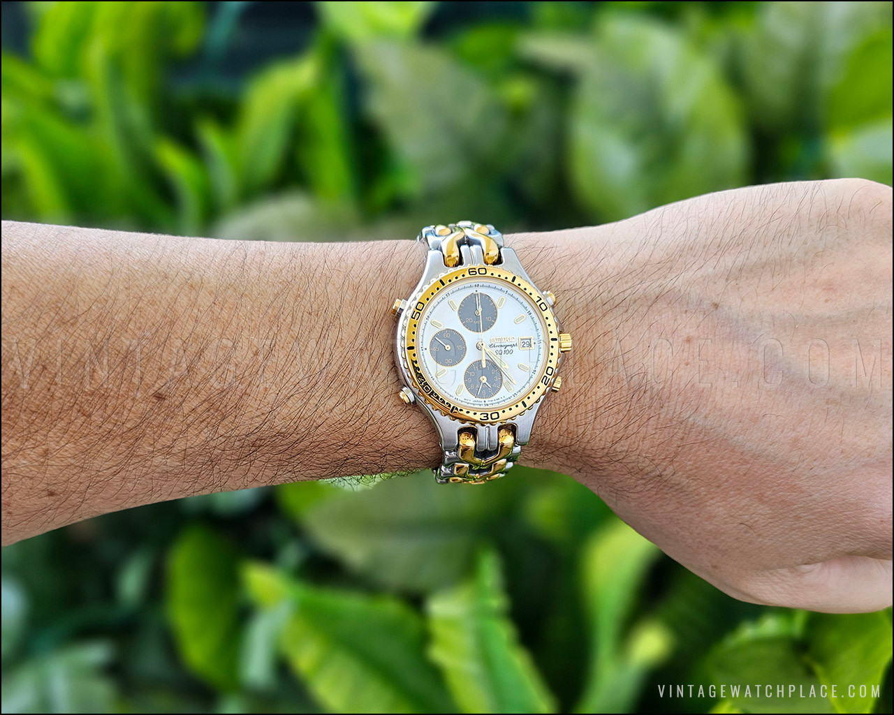 時計 SEIKO 7N32-0AY0 Space Age Look Rare Seiko 7n32-0ay0 Space Age Watch - White Dial Stainless Steel