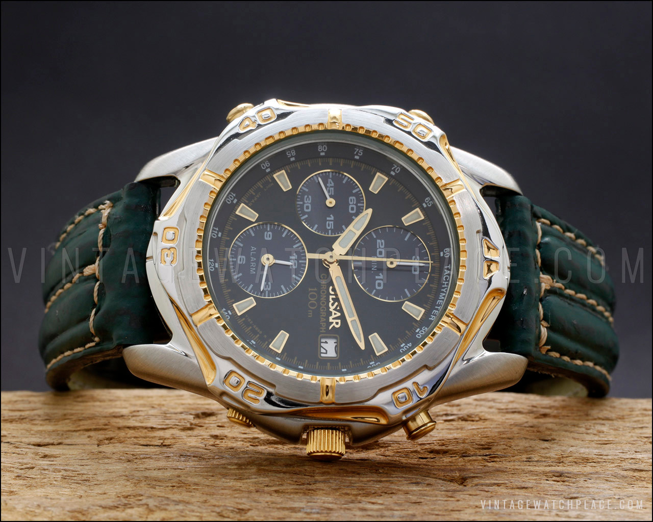 New Old Stock Pulsar by Seiko Chronograph vintage diver watch