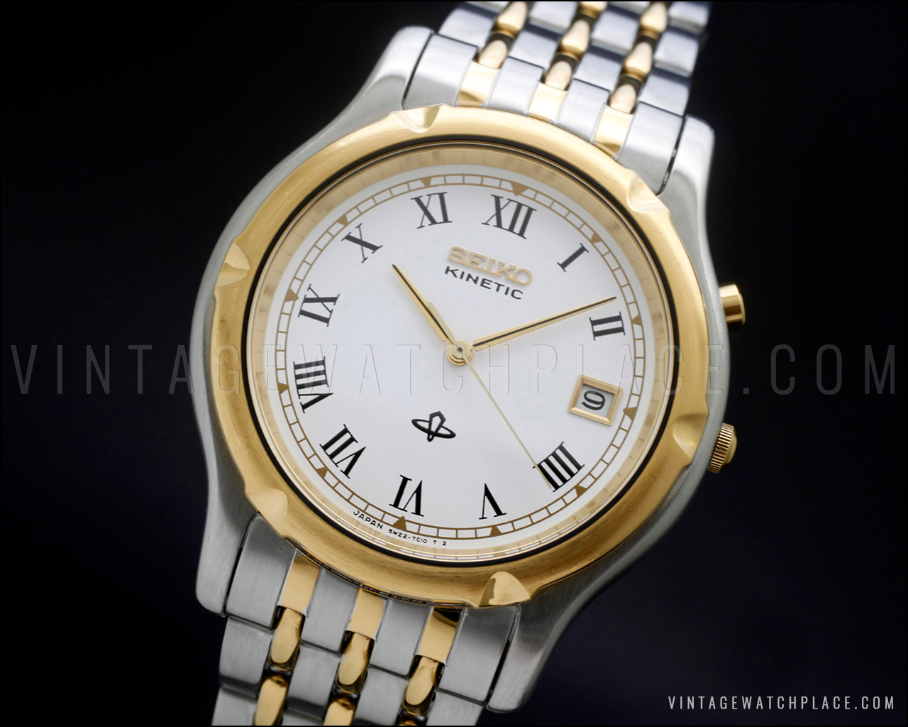 サピックス5年　weast end New Old Stock SEIKO KINETIC Kinetic 5M22-7B10, new capacitor
