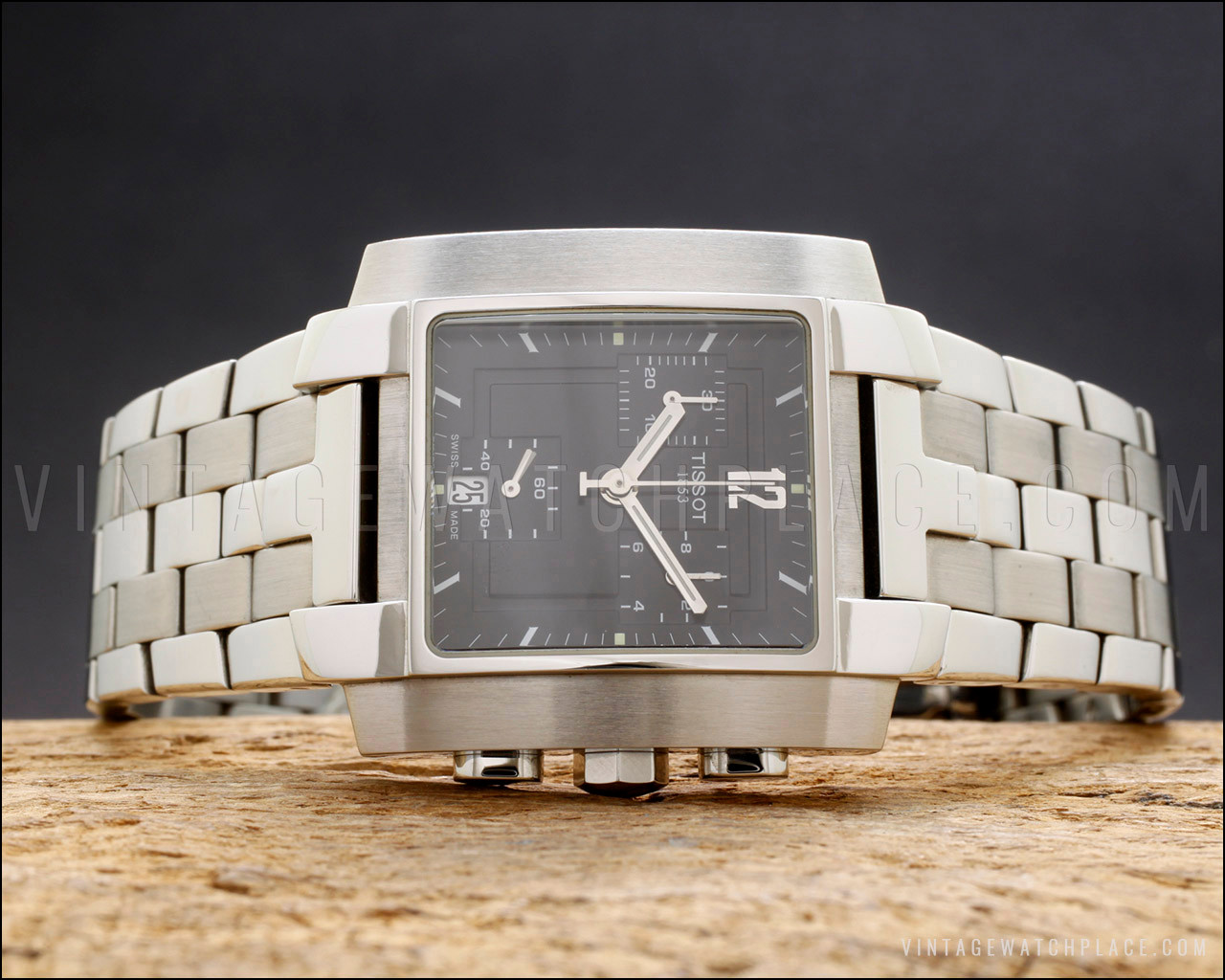 New Old Stock Tissot chronograph Quartz vintage watch, 100