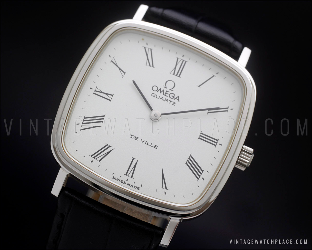 New Old Stock Omega De Ville Quartz vintage watch, retaining