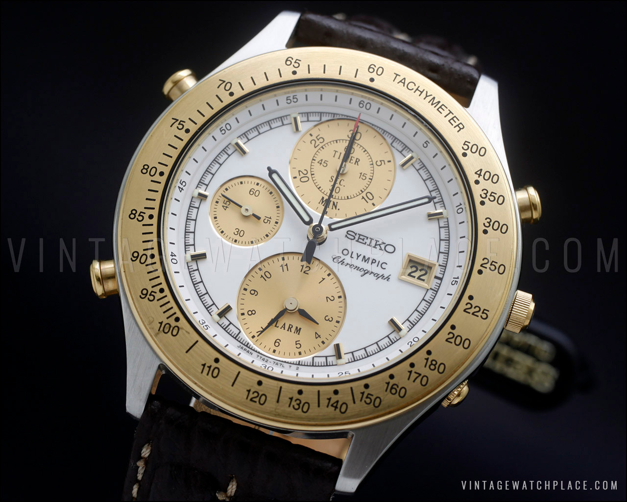 New Old Stock 1991 very rare Seiko Olympic 7T42-7A50 SDX040J