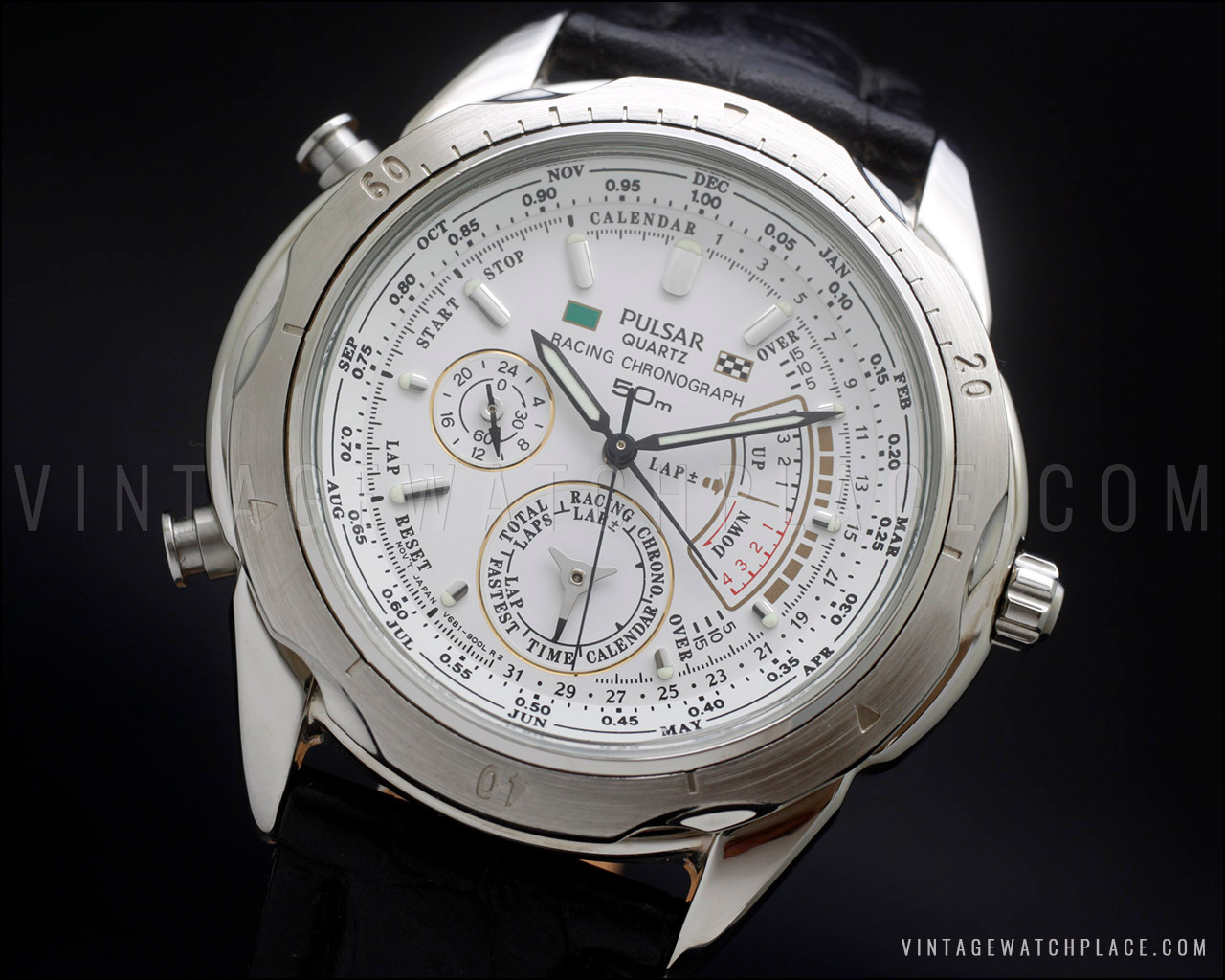 New Old Stock ULTRA RARE Pulsar Racing 1/20 Chronograph vintage