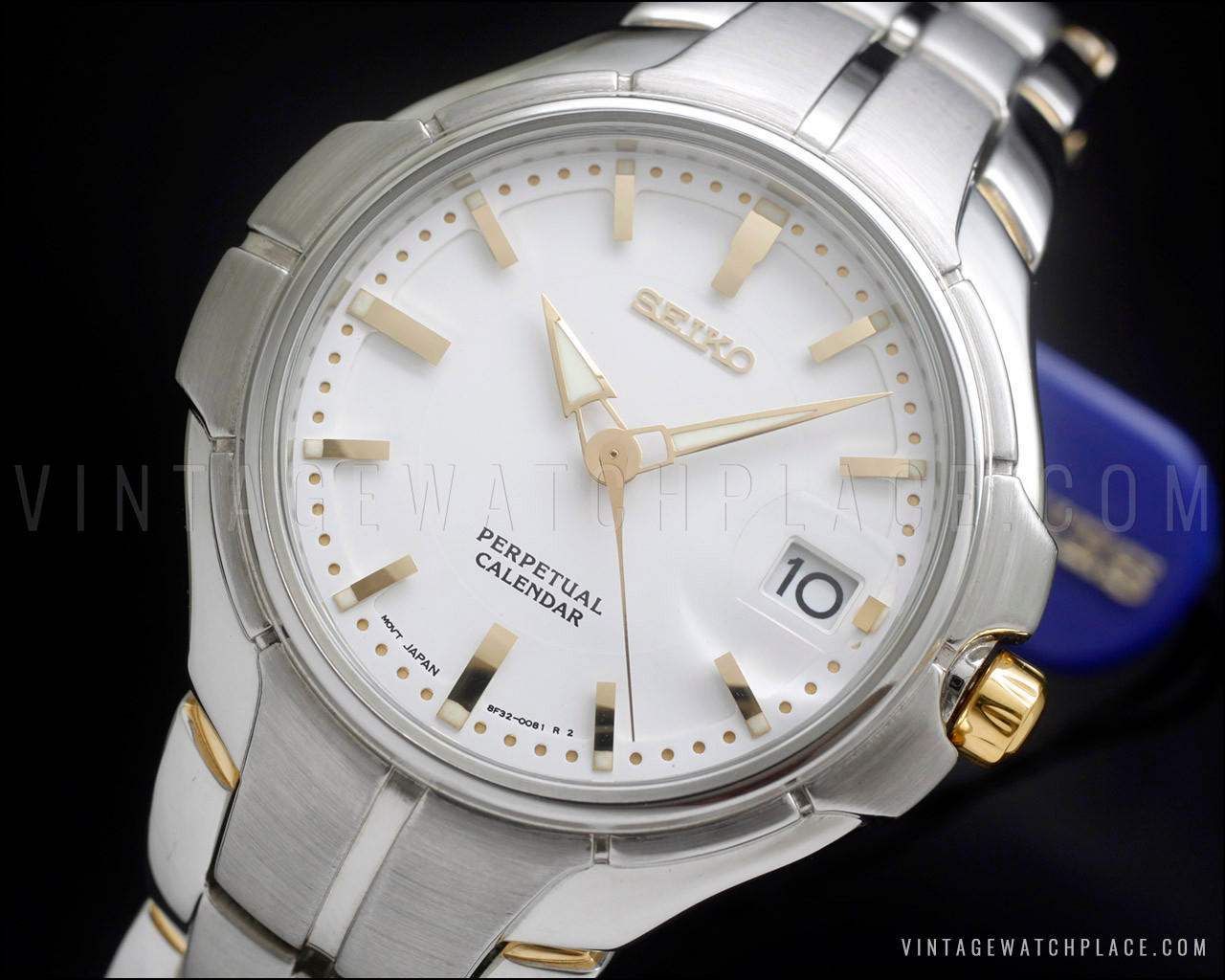 New Old Stock 1998 Seiko perpetual calendar 8F32-0119 Quartz watch