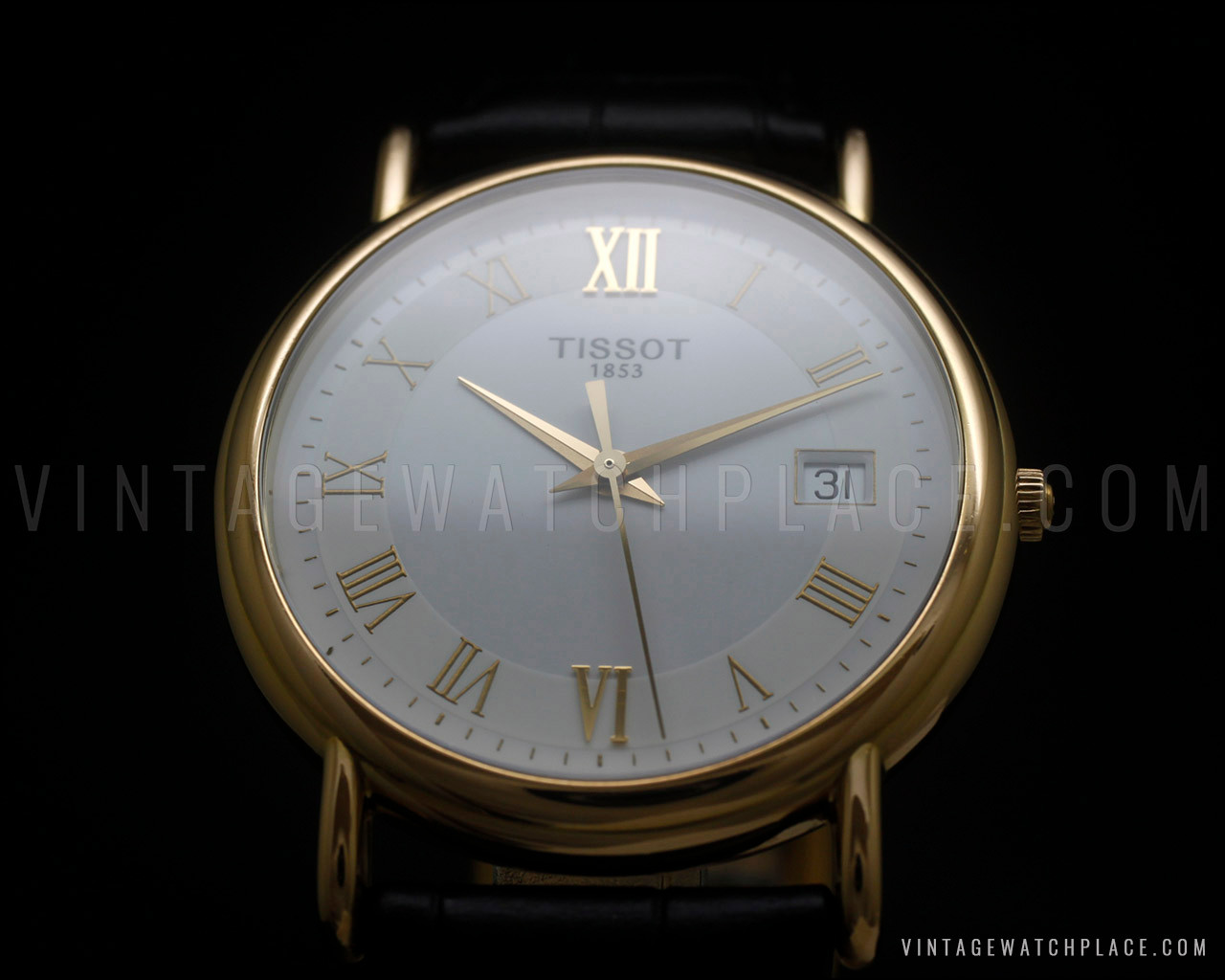 Dress Tissot 18K yellow gold Quartz vintage watch, solid gold, caseback,  case and screws, Swiss made, ref. 667.330, very dainty!, beautiful dial!,  sapphire crystal, a great enjoyable investment.
