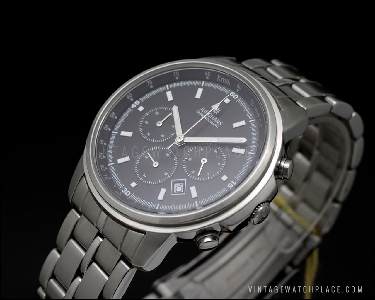 Junghans Flieger Aviator vintage quartz chronograph watch, new old ...