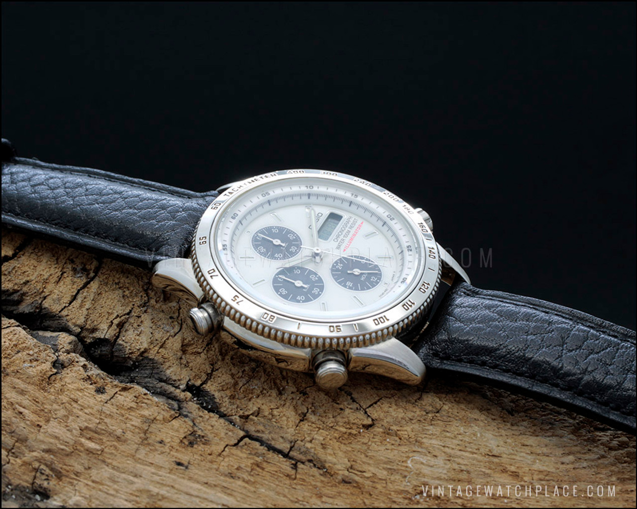 Casio chronograph MWA-810 vintage quartz watch, Ana-Digi