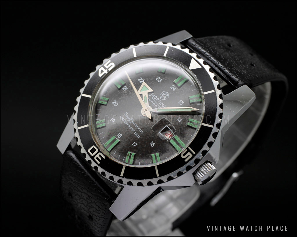 Montre Vintage MORTIMA SUPER 28 STARMASTER Automatique Des Années 60 - Boîtier Carré Acier, Cadran Argenté