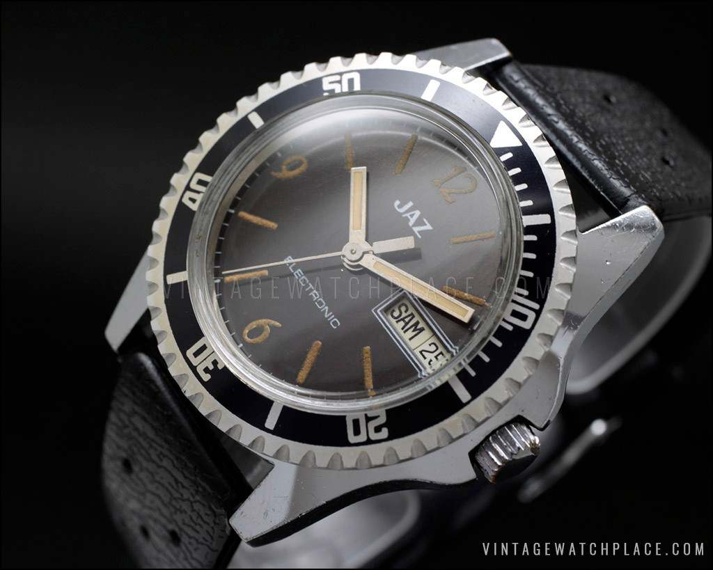 Rare Jaz Diver's electronic vintage watch from 1970's, Hi-beat ETA