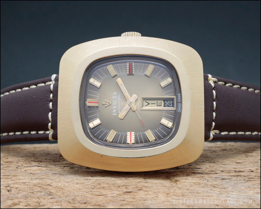 Swiss made Invicta new old stock automatic vintage watch, gold plated ...