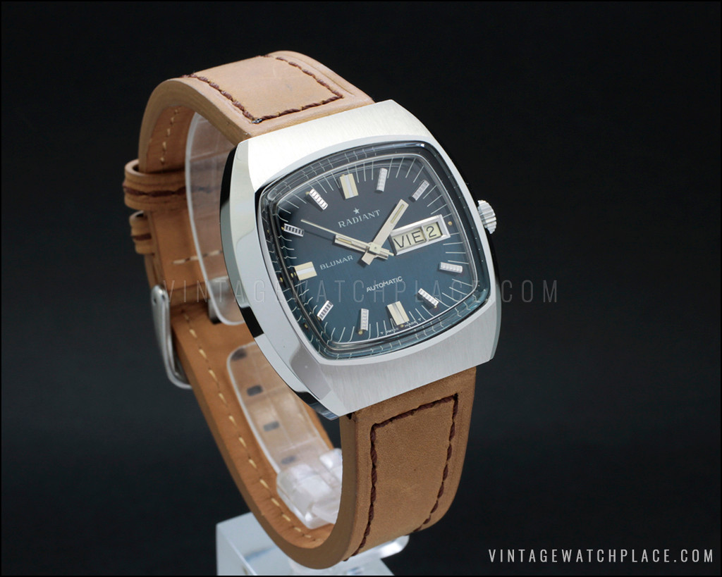 Montre Vintage Radiant Blumar AUTOMATIC 447-0411 - Mécanique Suisse Des Années 70, Neuve Avec étiquettes
