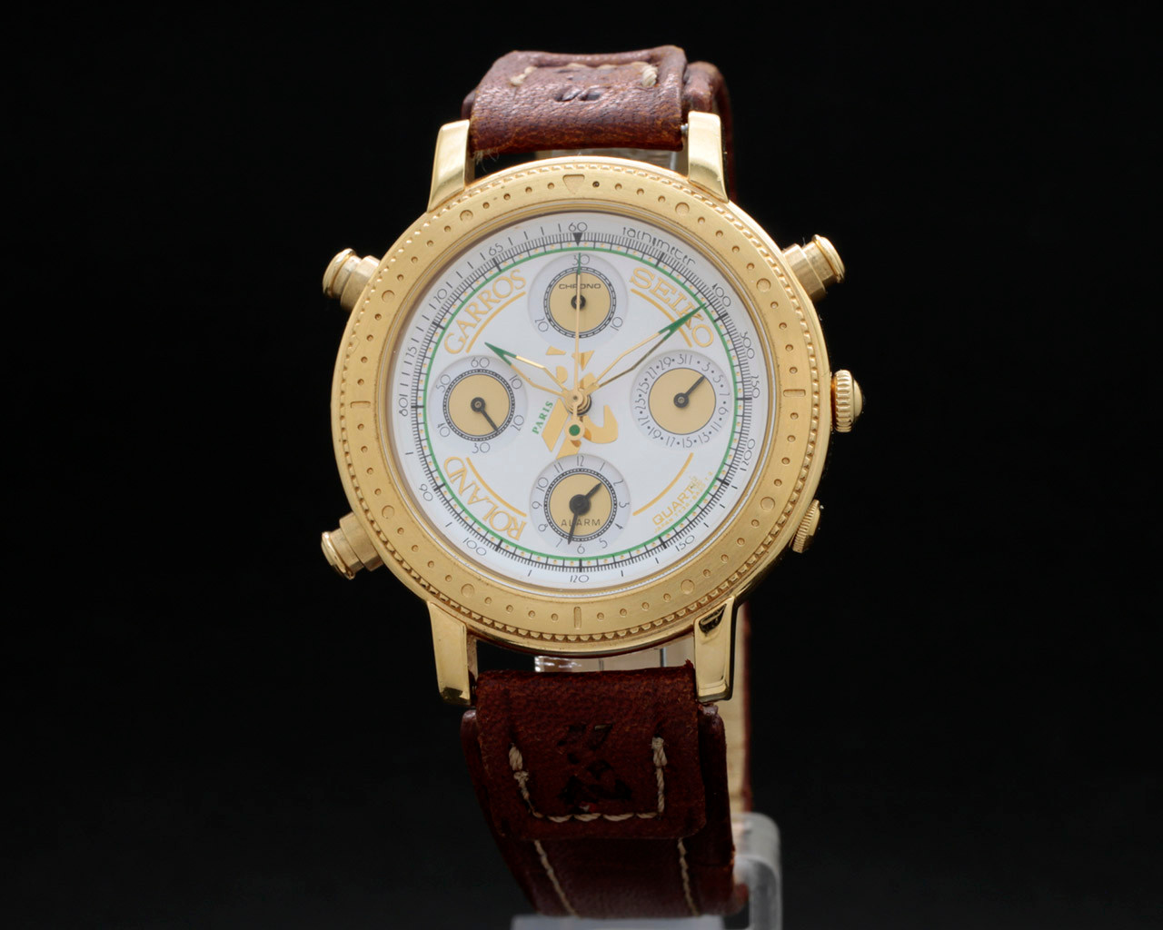 Montre Vintage Seiko 7T34-8A00 - Chronographe Avec Alarme - Années 80 - Neuf Avec Étiquettes