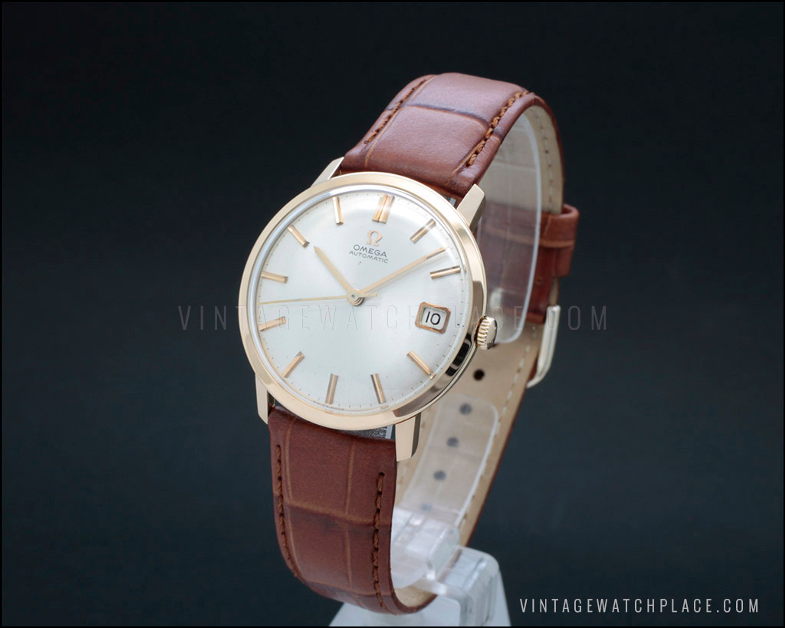 Omega Automatic date, perfectly restored case, original silver dial ...