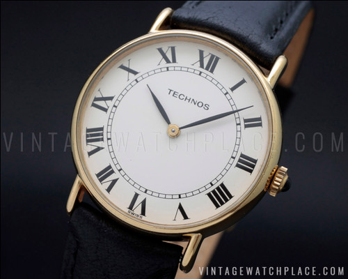 Technos mechanical vintage watch NOS