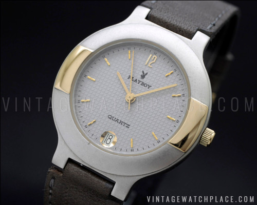 New Old Stock 80's Playboy vintage quartz watch, NOS, W. Germany mvt.