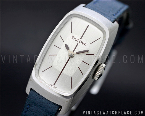 New Old Stock rare Bulova asymmetrical curvex mechanical vintage watch, NOS