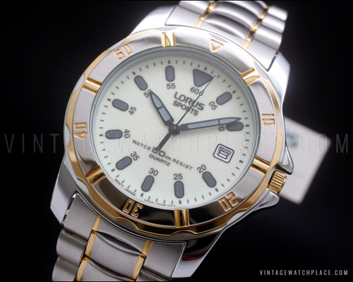 New Old Stock Lorus By Seiko Lumibrite dress vintage quartz watch, NOS
