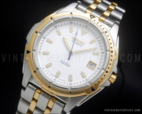 New Old Stock Seiko SQ 100 quartz vintage watch 7N47-6A00 NOS