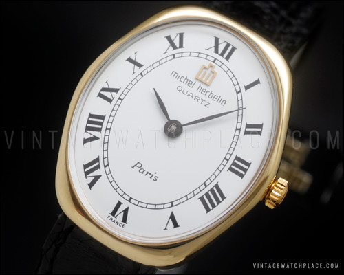 New Old Stock 80's Michel Herbelin Paris Ladies' quartz vintage watch, NOS