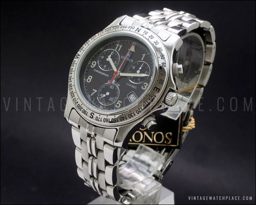 New Old Stock Kronos Aviator chronograph Quartz vintage watch ref. 4 ...