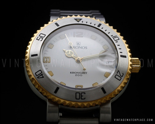 New Old Stock Diver's Kronos Kronojet 200 vintage watch, beautiful dial ...