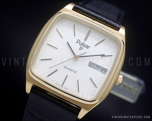 New Old Stock 1981 rare Pulsar By Seiko vintage quartz watch NOS, Y563-5009