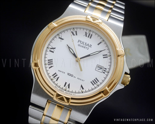 New Old Stock Pulsar By Seiko vintage quartz watch NOS, V532-8B30