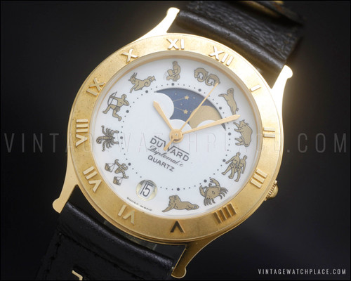 New Old Stock small Duward Diplomatic zodiac signs vintage watch NOS
