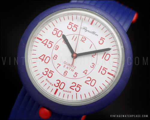 New Old Stock rare big Papillon quartz pop vintage watch NOS