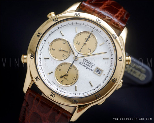 New Old Stock rare Seiko Chronograph vintage watch 7T32-7B40, NOS