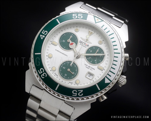 New Old Stock Sector STE 200 Diver Chronograph vintage NOS, great ETA mvt. 